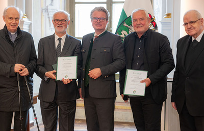 Ehrungen für das 'Tatkräftige Engagement für das Land Steiermark' gab es für Josef Döller und Martin Hochegger.
